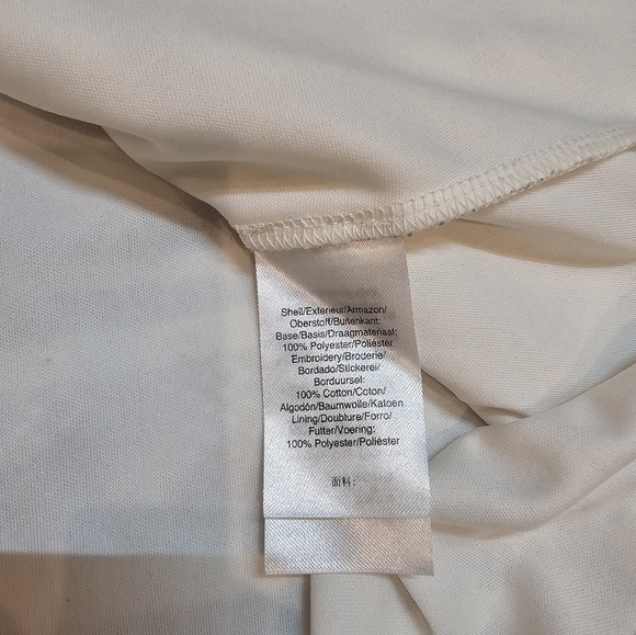 DKNY Cream Lace Lined Shift Sleeveless Dress Back Zip Size 6 - Picture 2 of 13